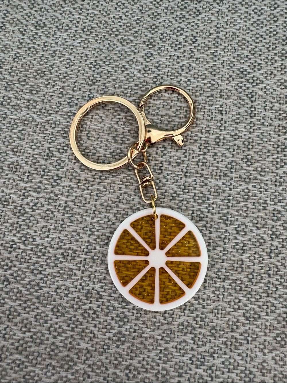 Yellow Lemon Slice Crossbody with FREE Lemon Slice Keychain/Purse Charm - Picture 10 of 10